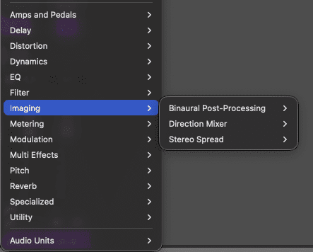 Lista wtyczek Logic Pro